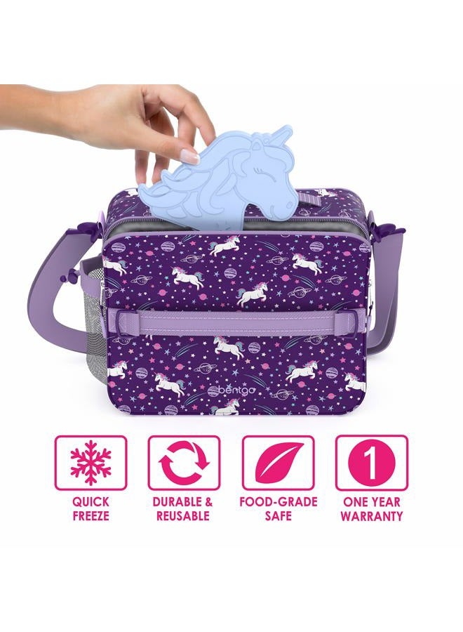 Bentgo Buddies Reusable Ice Packs - Slim Ice Packs for Lunch Boxes, Lunch Bags and Coolers - Multicolored 4 Pack (Unicorn) - Image 3